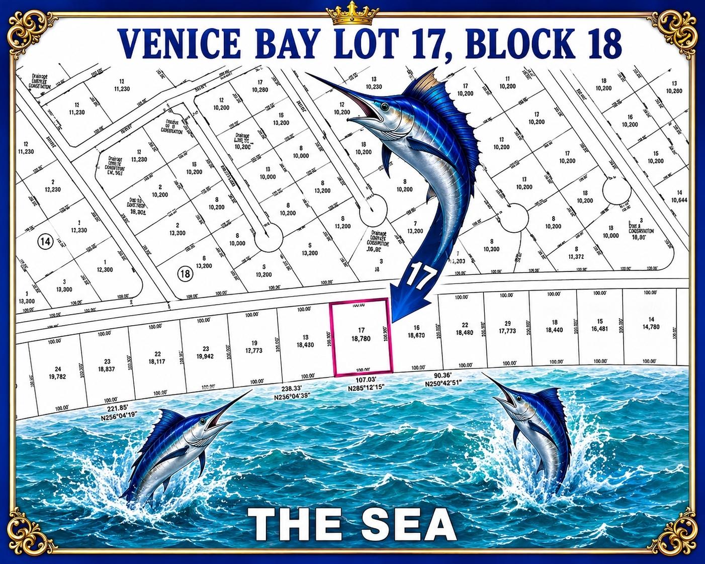 VENICE BAY OCEAN FRNT LOT,Carmichael Road